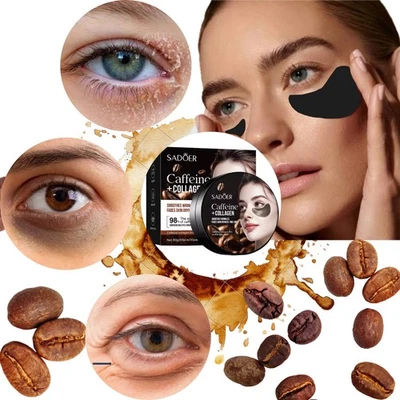120Pcs Caffeine Crystal Eye Patches Skincare Anti Dark Circle Eye Bags AntiAging - Image 1 of 4