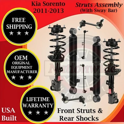 Monroe OEM Front Struts & Rear Shocks W/ Sway Bar For 2011-2013 Kia Sorento - Image 1 of 4