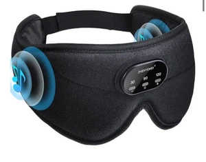 Bluetooth Schlafmaske mit Kopfhörer und weißem Rauschen für Entspannung und Schlaf - Bild 1 von 7