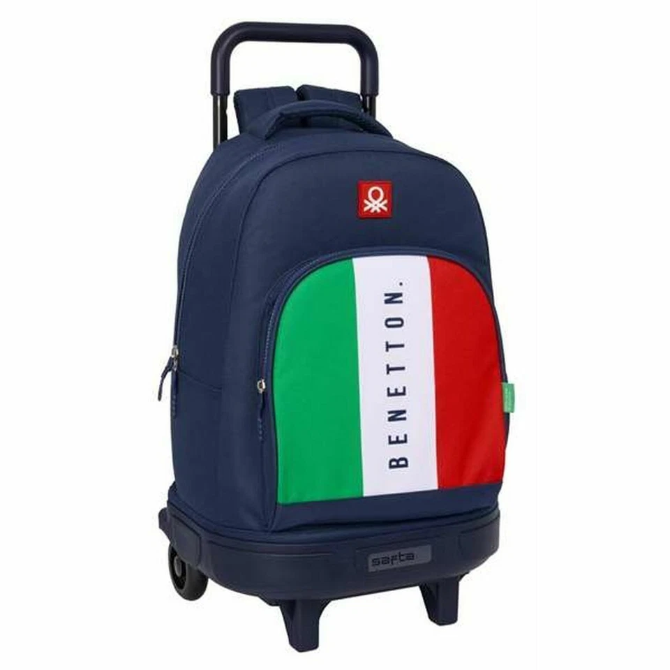  Zaino Scuola Benetton Flag Blu Marino 33 x 45 x 22 cm - Immagine 1 di 1