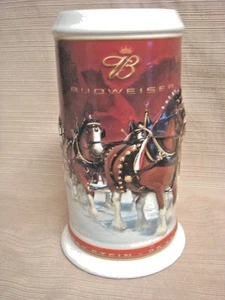 '04 BUDWEISER 25th Anniversary HOLIDAY STEIN Great Clydesdale Design - Picture 1 of 8