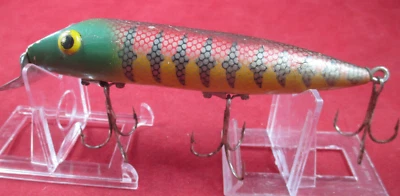 Señuelo de pesca vintage Rinehart Musky Jinx hecho de Tenite Foto 1 de 4