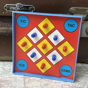 Vintage Travel Game Tic Tac Toe Noughts & Crosses Campervan Retro 1960s - Picture 1 of 9