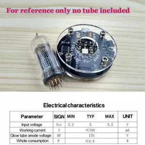 IN-14 Single Glow Tube NIXIE Colck Electronic Vacuum Tube Clock Assembled W/ LED - Picture 1 of 7