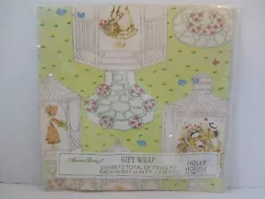 American Greetings Holly Hobbie confezione regalo carta da imballaggio gazebo compleanno vintage - Foto 1 di 7