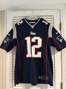 Maillot authentique Nike NFL #12 Tom Brady Patriots - Taille M - D'OCCASION - TRES BON COND