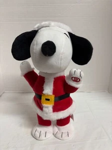 Gemmy Peanuts 10" Animated Walking  Musical Plush CHRISTMAS SANTA SNOOPY Figure - Picture 1 of 7