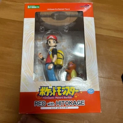 Pokemon Series Red with Charmander 1/8 Figure Kotobukiya ARTFX J JP NEW - Image 1 of 2