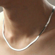 Men Women Silver Gold Flat Snake Bone Chain Necklace Party Band Jewelry Gifts
