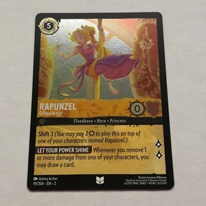 Rapunzel 19/204 Disney Lorcana Rise of the Floodborn Uncommon Cold Foil Card NM - Foto 1 di 2