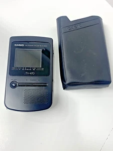 Vintage CASIO LCD Pocket Color Analog Television VHF UHF TV-470 Black WORKING - Picture 1 of 8