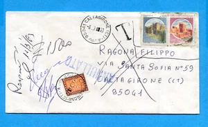 FRODE POSTALE - Lettera affrancata con valori CASTELLI D'ITALIA (273696) - Picture 1 of 2