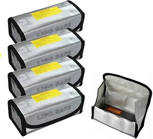 4pcs Lipo Battery Fireproof Explosion Proof Bag Storage Guard Safe Pouch - Picture 1 of 3