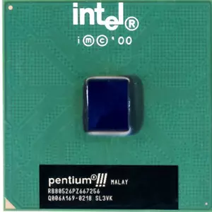 Processor Intel Pentium III 667MHz SL3VK CPU Socket 370 Copper Mine 256KB Cache - Picture 1 of 2