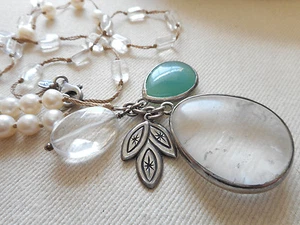 Silpada Sterling Silver Oh-so-Pretty Stone Pendant Necklace N2108 929242 - Picture 1 of 9