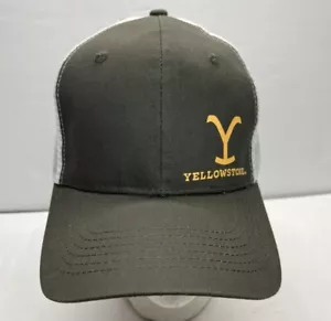 Yellowstone TV Show Hat Cap Adjustable Snap Back Adult Grey White Mesh - Picture 1 of 4