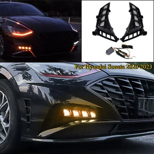 2 PIEZAS DRL LED luz de circulación diurna parachoques lámpara antiniebla para Hyundai Sonata 2020-2023 - Imagen 1 de 12