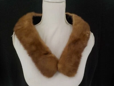 VISÓN? COLLAR DE PIEL REAL ADJUNTO CON CLIP Y LAZO PARA SUJETAR AL ABRIGO MODA  Foto 1 de 4