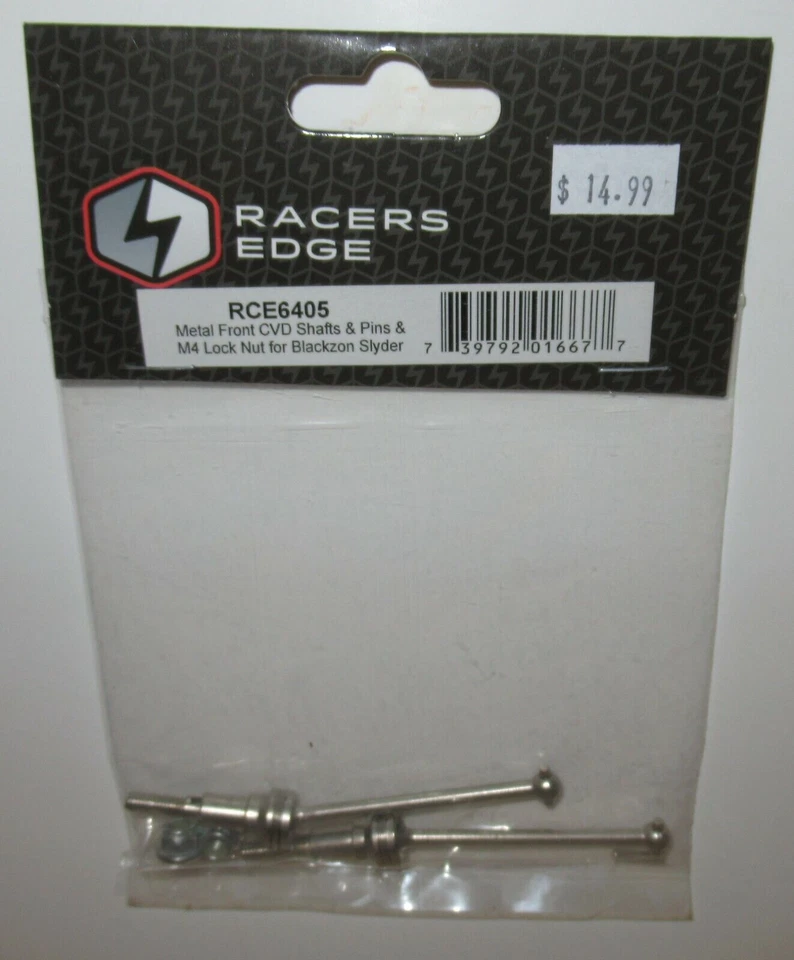 Racers Edge Metal Front CVD Shafts/Pins & M4 Locknut  (Blackzon Slyder) #RCE6405 - Image 1 of 1