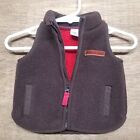 Baby Gap Size Up To 3 Mon Fleece Vest Brown And Red Lumberjack Lodge