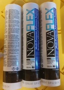 Lot of 3 NovaFlex Multi-purpose Adhesive Sealant - Black - Free Shipping - Picture 1 of 3