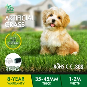 OTANIC Artificial Grass Synthetic turf Fake Yarn Lawn 4-Colour Lawn 35/45mm - Picture 1 of 96