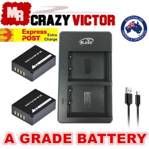 Battery Dual Charger For FUJI Fujifilm X-A10 X-A5 X-A7 X-E2S X-E3 X-H1 X-M1 X-T2 - Picture 1 of 10