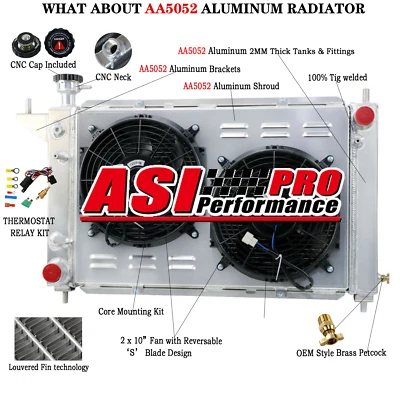 4 Row Radiator Shroud Fan Relay For 1994~1996 1995 Ford Mustang 3.8L V6 5.0L V8 - Image 1 of 4