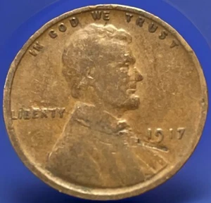 1917 1C BN Lincoln Wheat Cent WP-010 (Stock Photo) See Description. - Picture 1 of 3