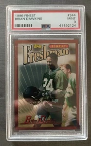 PSA 9 MINT 1996 FINEST BRIAN DAWKINS RC #344 NO COATING- HOF PHILADELPHIA EAGLES - Picture 1 of 3