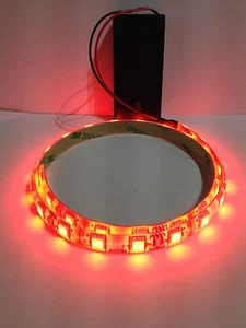 Super Bright Red Led Light, 9V Battery Operated 500mm Waterproof Strip. - Picture 1 of 1