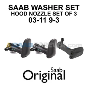 NEW SAAB 9-3 03-11 Washer Nozzle Set 3 Hood Washer Nozzles OEM 12778850 12778849 - Picture 1 of 4
