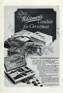 1923 Whitman's Chocolate Candy Sampler Gift PRINT AD Over 100 years old (3427) - Bild 1 von 1