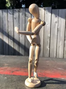 Vintage Jointed 12” Wood Figure Mannequin WINSOR & NEWTON MANIKIN C TYPE Japan - Picture 1 of 5