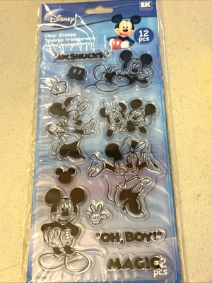 Прозрачные марки Disney Mickey and Mini Mouse новые из старых запасов - Изображение 1 из 2