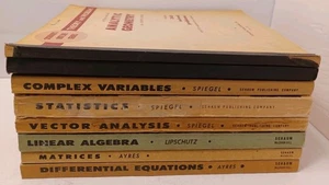 Lot of 8 Schaum's Outline Series Mathematics Books - Vintage  - Picture 1 of 7