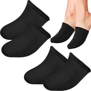 2 Pairs 3mm Neoprene Toe Warmers Black Feet Warmer Covers Large, - Picture 1 of 7