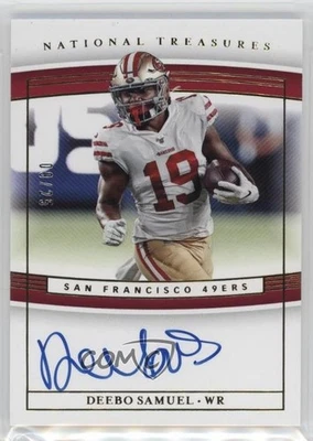 2019 National Treasures Rookie Signatures RPS Gold /25 Deebo Samuel Auto RC - Image 1 of 2