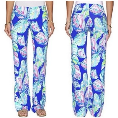 Pantalones para mujer Lilly Pulitzer medianos Georgia May Palazzo Casa Del Sol nuevos con etiquetas Foto 1 de 4