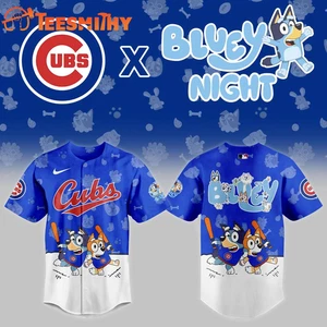 Chicago Cub Baseball Blueyy Night 2025 Baseball Trikot - Bild 1 von 3