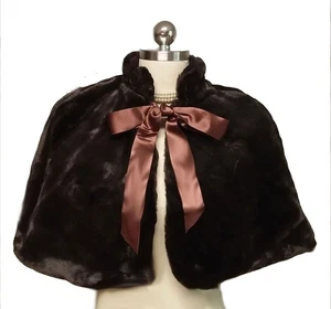 LUXURIOUSLY SOFT & PLUSH FAUX FUR CAPE / CAPELET / JACKET FOR OVER EVENING GOWNS - Picture 1 of 6