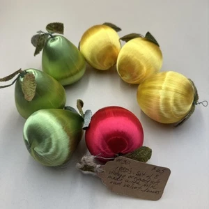 #A10 Lote De Colección Árbol de Navidad Fruta Satén Seda Hilado Decoraciones - Imagen 1 de 14