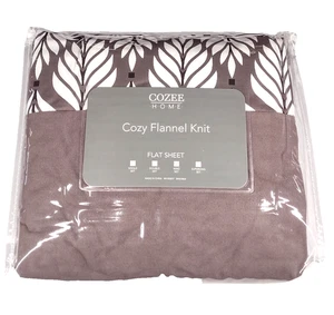Cozee Home Flanell Flachbettlaken King Size in Braun 270x295cm Bettwäsche Schlafzimmer Neu - Bild 1 von 5