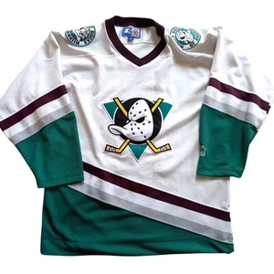 Anaheim Mighty Ducks 90s STARTER Trikot M weiß Home NHL Hockey Vintage - Bild 1 von 9