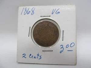 1868 2 Cent Piece United States coin two cents - Picture 1 of 4