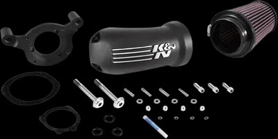 Sistema de respiración de admisión de aire KN Aircharger Cast EX negro Harley Fat Boy 2001-2015 Foto 1 de 4