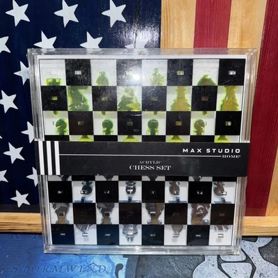 Juego de ajedrez acrílico Max Studio verde/azul claro Foto 1 de 3