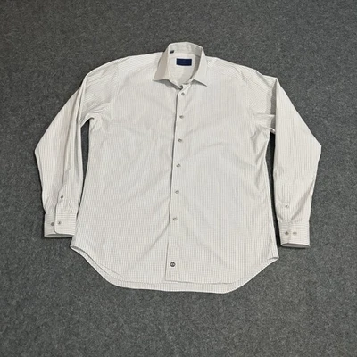 Camisa David Donahue Botones Hombre Talla 17 36/37 Cuadros Manga Larga Foto 1 de 4