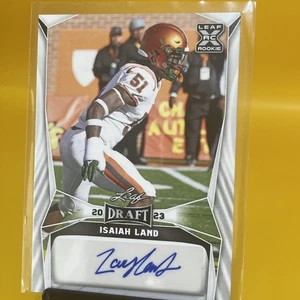 2023 Leaf Draft - Autographs Isaiah Land #BA-IL1 (AU, RC) - Picture 1 of 3