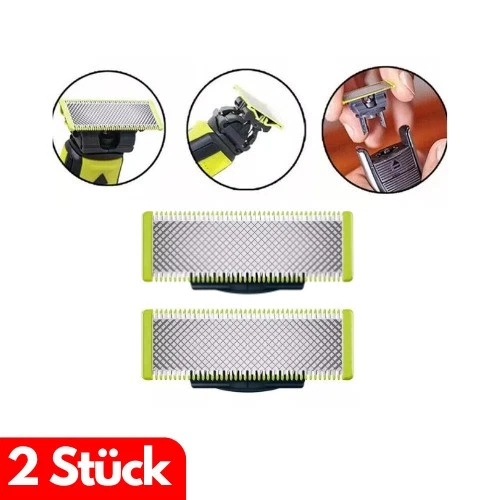 NOVABLADE 2x Ersatzklinge für Philips Rasier Kopf Klinge OneBlade QP2520/QP2530/QP2630